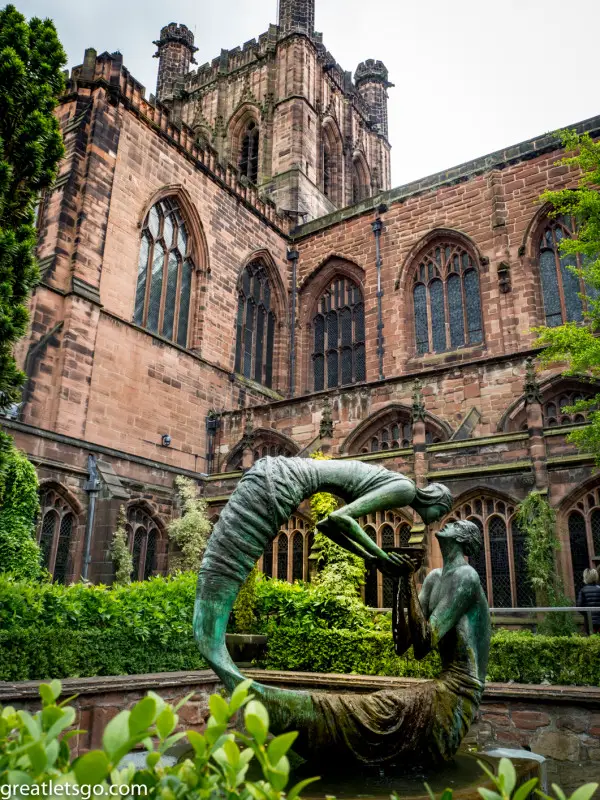 Outside of Chester Cathedral
