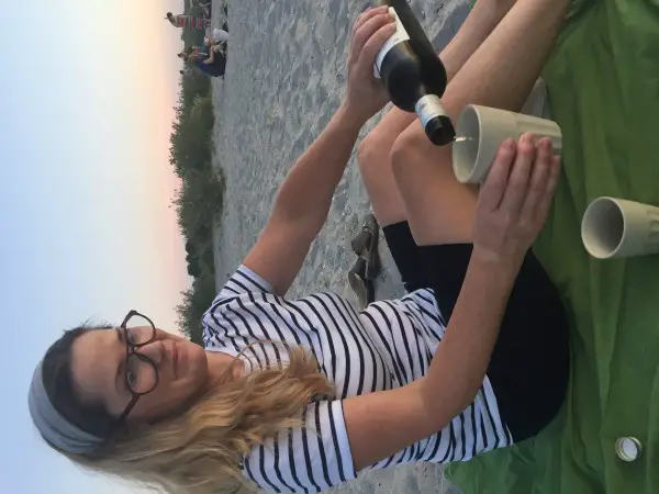 Wine in cups at the beach? Why not! - Malmö, Sweden